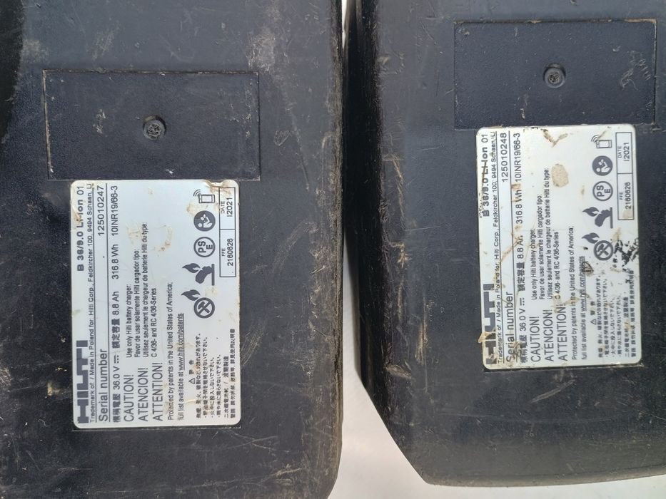 Rotopercutor hilti te60 a36 2 baterii 9 ah,încărcător și cutie