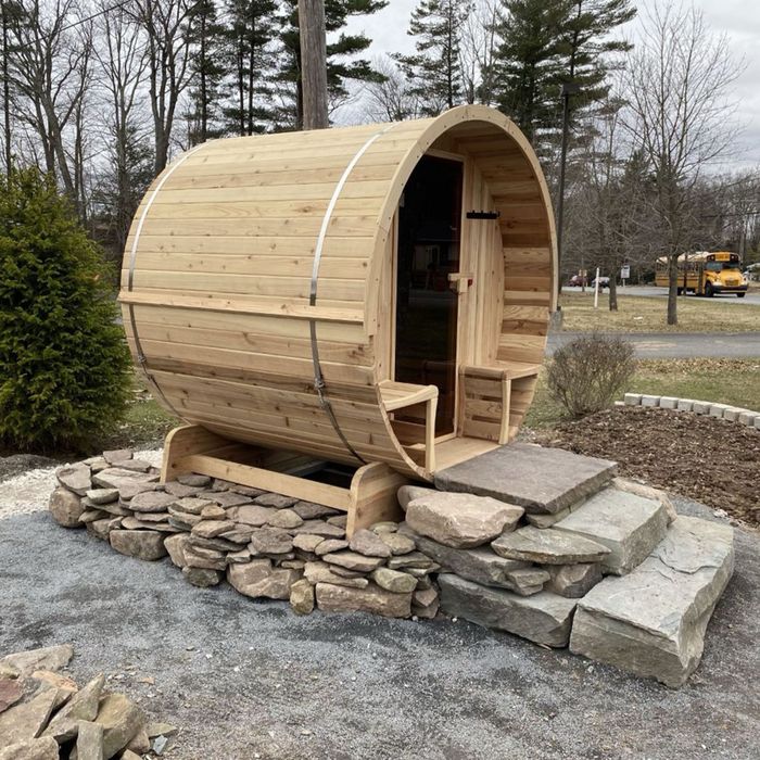 Мини баня на дровах