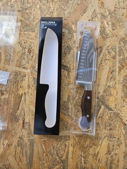 Ikea Briljera Cutit legume Santoku din Otel de Damasc cu miez de VG10,