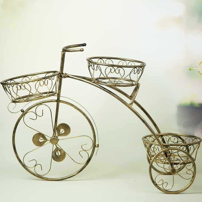 Нов Бял Велосипед Поствка за 3 бр Саксий - Цветарник Колело БЯЛО