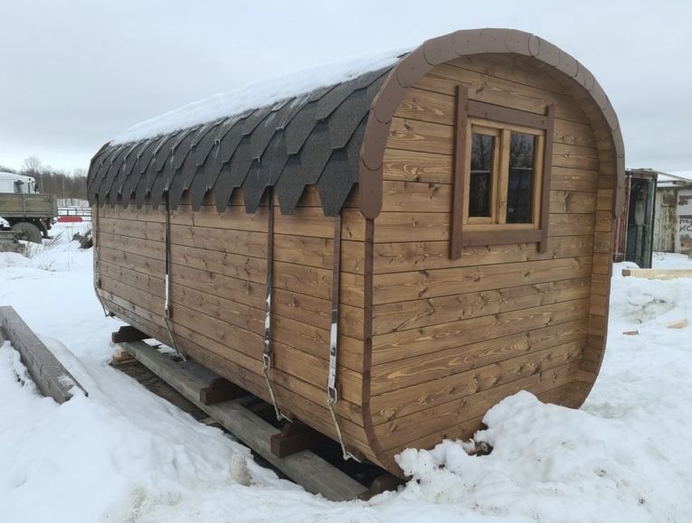 Баня бочка-квадро