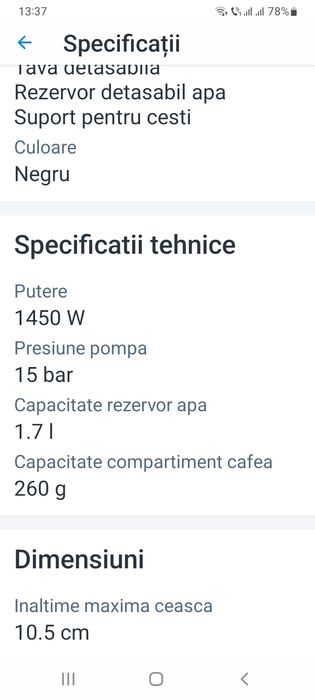 Espressor automat Krups Picto Arabica EA811010,negru