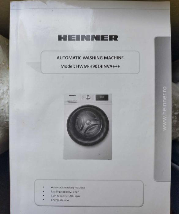 Masina de spalat in garantie pana la data de 19.08.2026 Clasa A