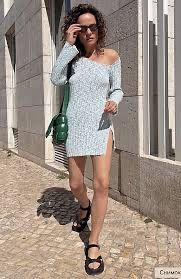 Zara платье вязанное хлопоковое