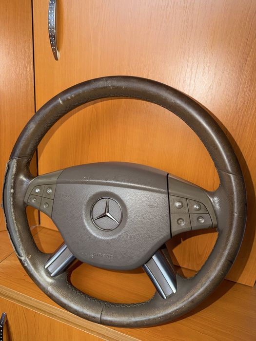 Volan Mercedes ML GL W164 X164 bej maro non facelift airbag si comenzi