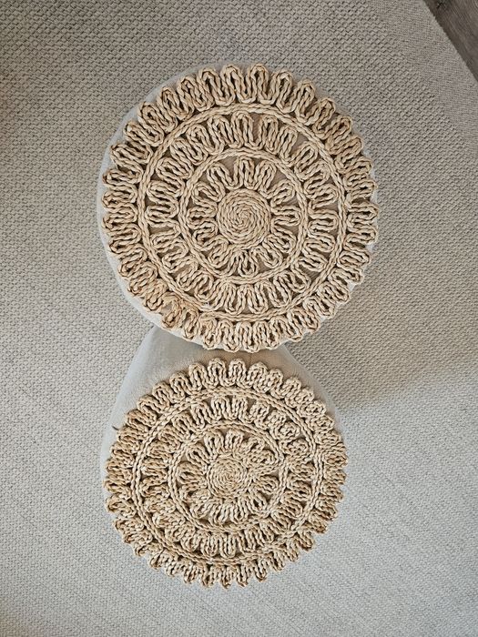 2 buc taburet scaun ottoman pouf stil Zara Home