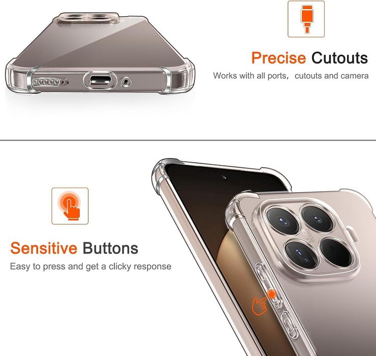 Прозрачен силиконов удароустойчив кейс за xiaomi 15t pro