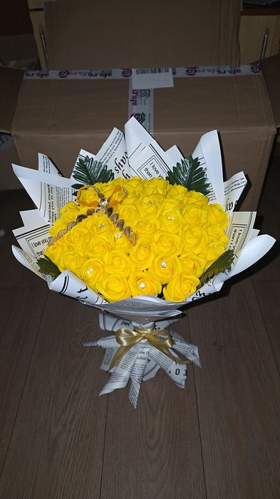 Buchet trandafiri Galben