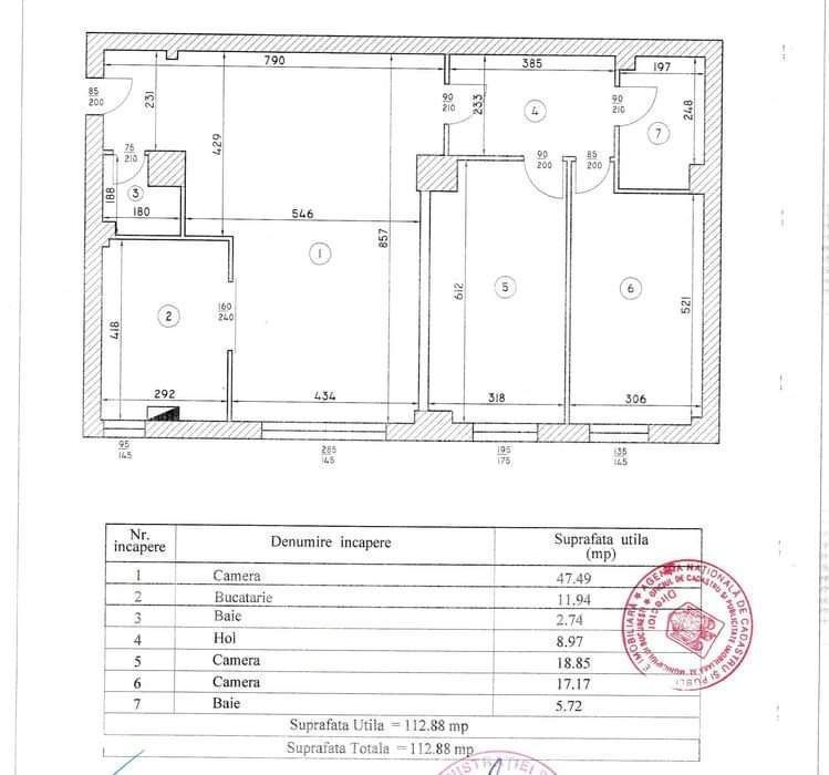 Apartament 3 camere | 113 mp | Se vinde cu chiriași | Metrou Străuleșt