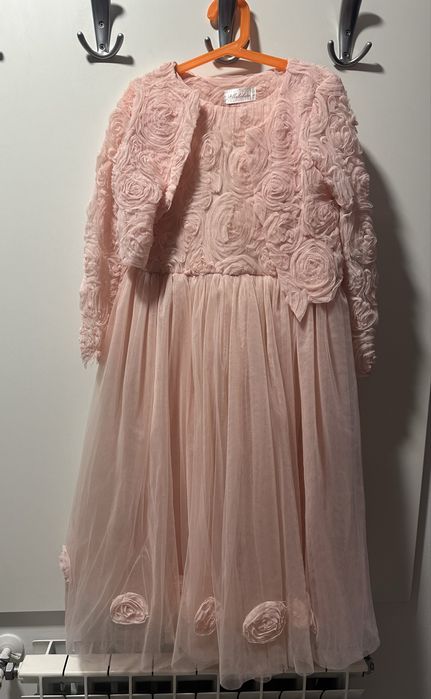 Официална рокля за момиче от тюл и дантела с болеро