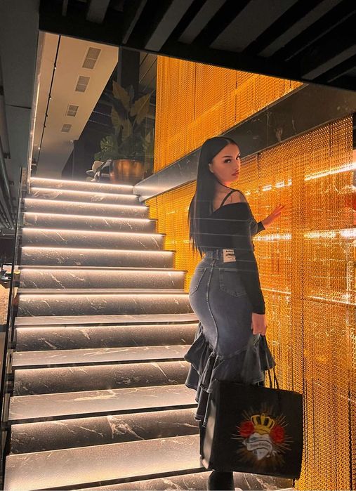 Естествена коса 50см, черна