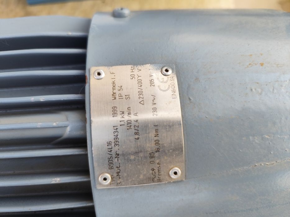 Motor 1,1 kw cu frâna electromagnetică