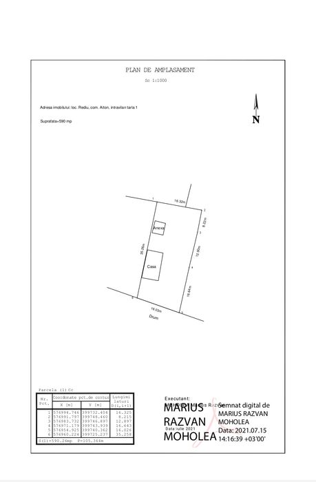 Vand casa cu teren in localitatea Rediu Aiton Cluj