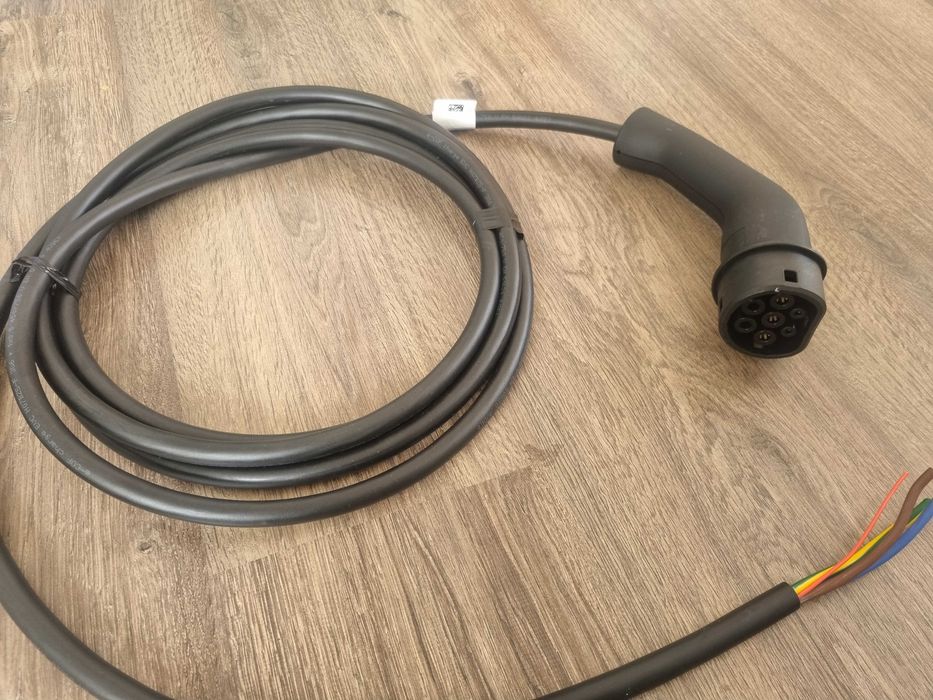Cablu de încărcare tip 2 la capăt deschis, trifazat, 32A, 5 m