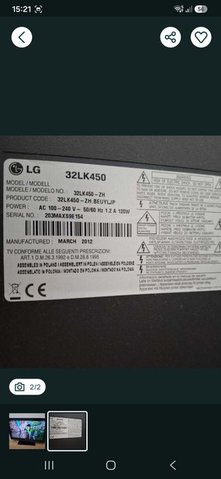 Vând tv marca LG cu telecomanda