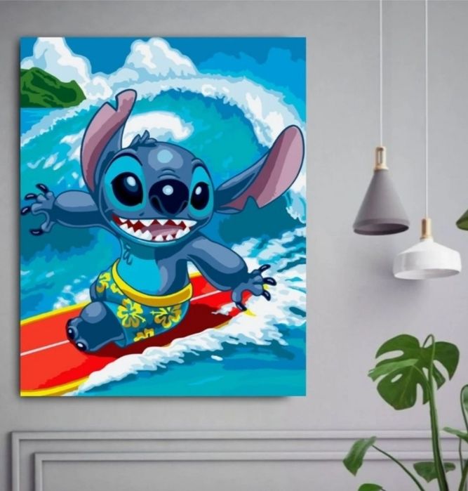 Картина по номера "Стич" холст на подоамнике 50/40