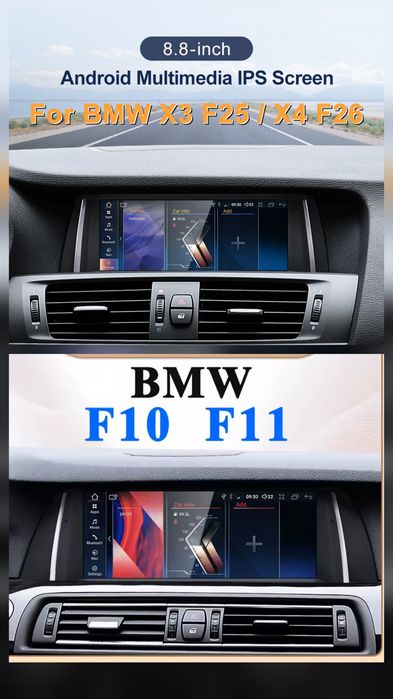 Navigatie Bmw   F10,F11,Srria 5,X3,X4,F25,F26, 8Gb Ram Android 14.I drive disponibil
