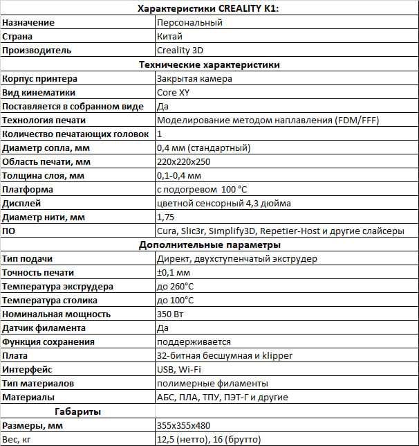 3D Printer Creality K1  3Д Принтер (официал. дилер, гарантия 1 год)