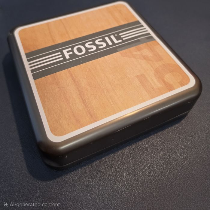 square metal collector's tin from the brand Fossil