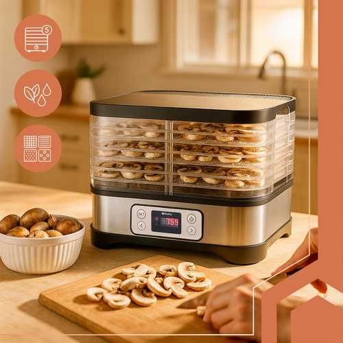 Дехидратор за храна, плодове, зеленчуци, гъби Ruhhy, Голям капацитет