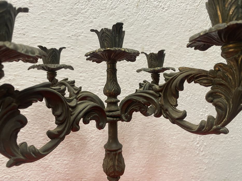 Голям месингов свещник барок