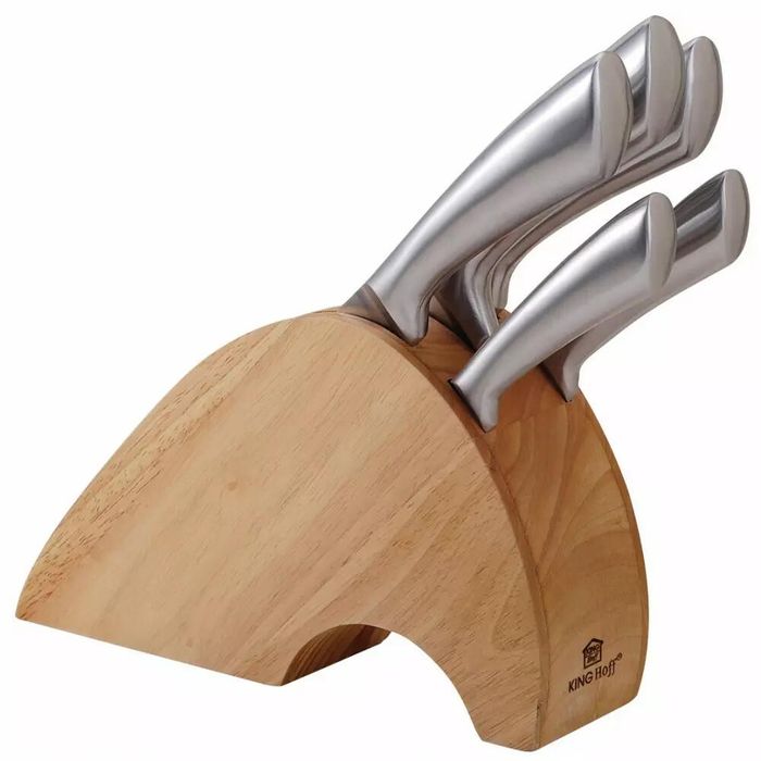 Set cutite din inox, suport lemn, 6 piese, Kinghoff