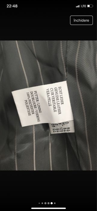 Sacou de piele de barbati David More marimea 54, XL