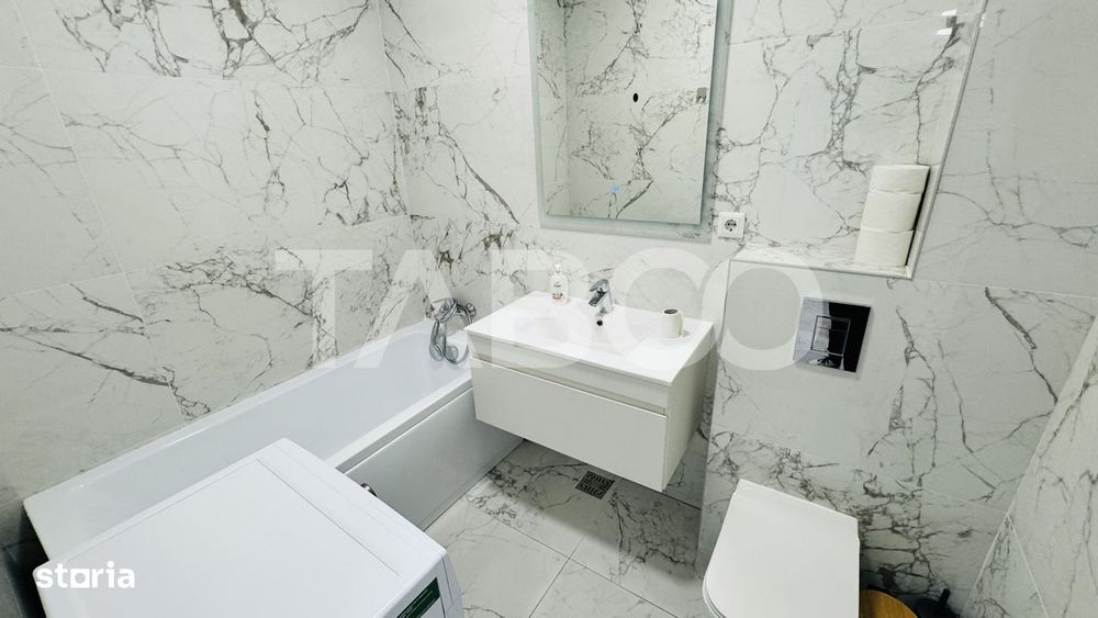 Penthouse cu terasa de 51mp de vanzare 3 camere 2 bai 1 parcare Sibiu
