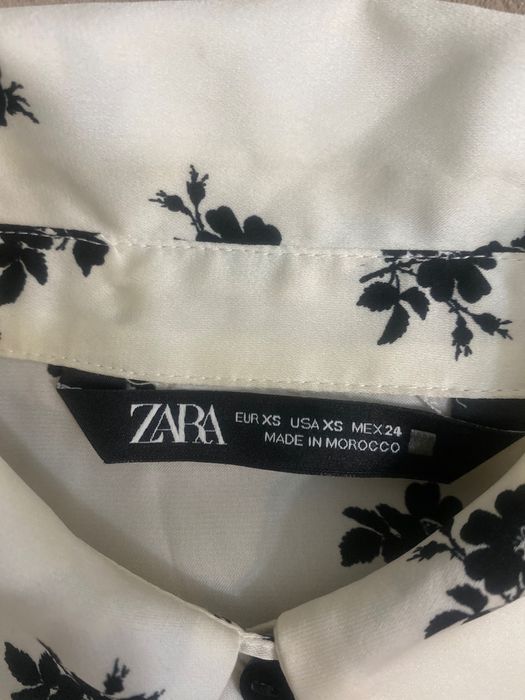 Комплект юбка с шелковой рубашкой от Зара размер ХS