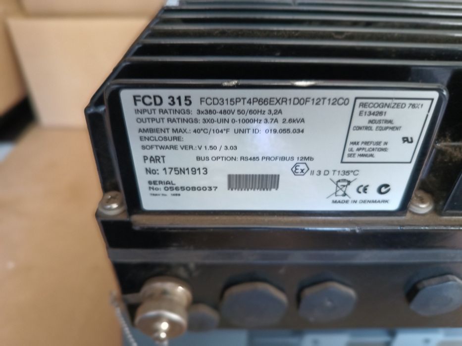 Motor 1.5 kW + VFD Danfoss FCD 315