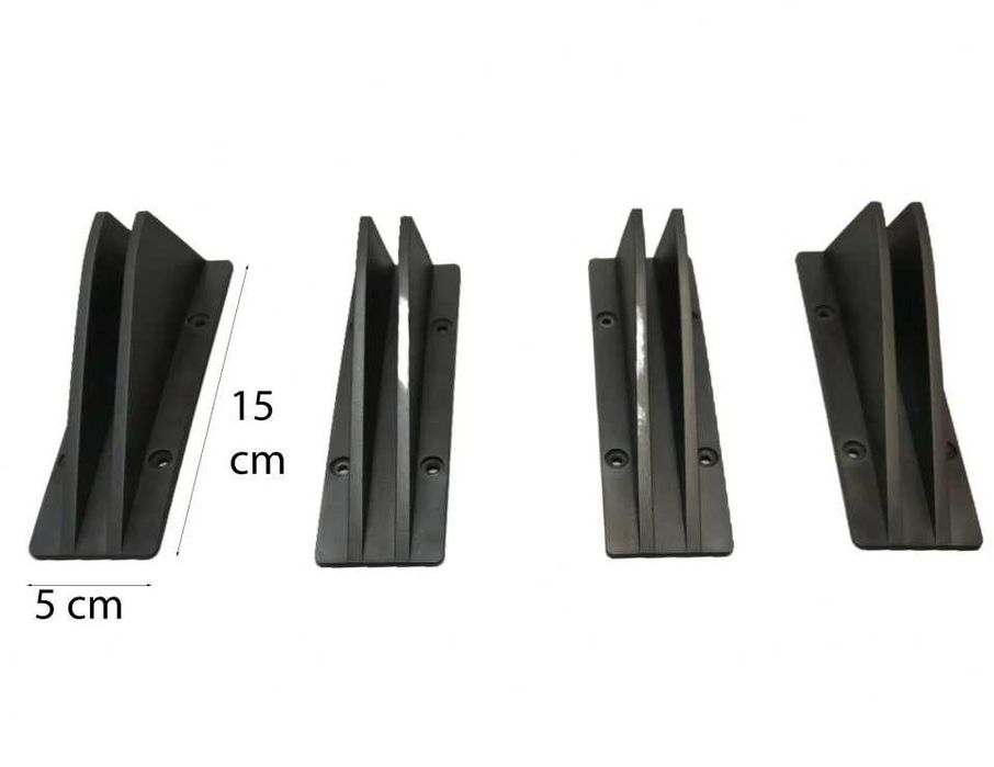 Set 4 ornamente splitter auto pentru bara spate culoare Negru
