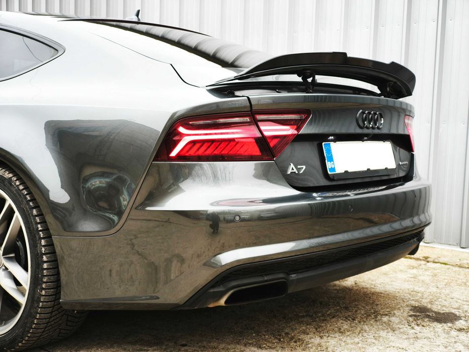 спойлер заден капак ЛИП спойлер Audi A7 4G C7 2010 - 2018  ЧЕРЕН ЛАК