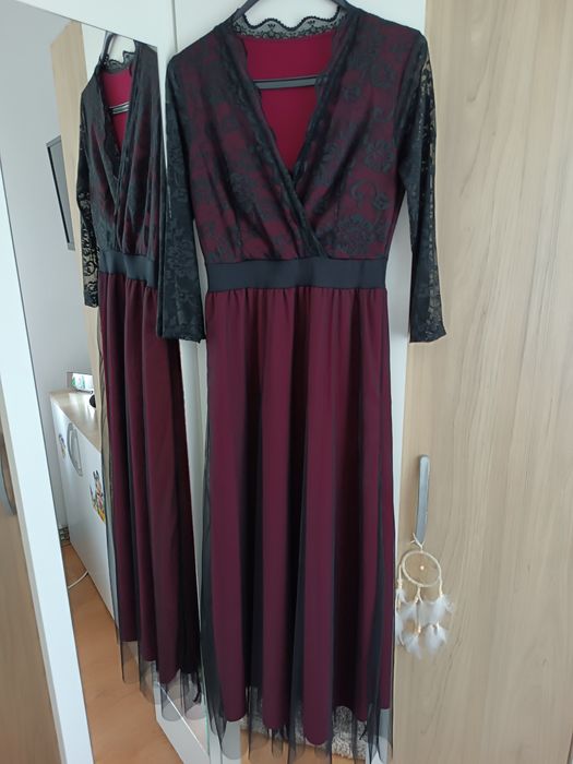 Rochie lunga M vișinie