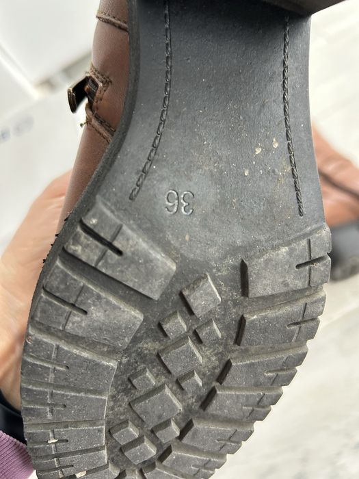 Cizme din piele maro Benvenuti marimea 36/37