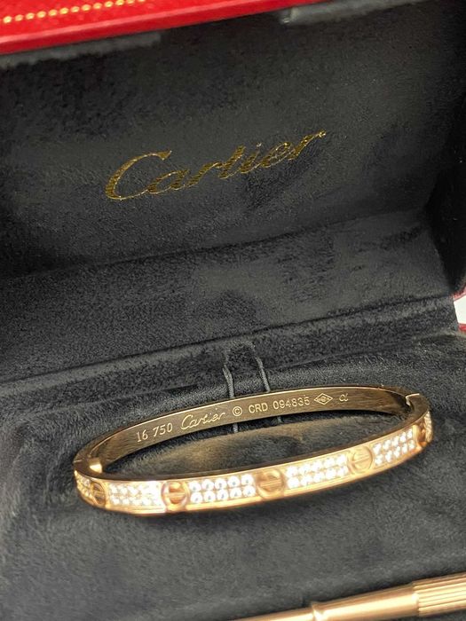 Brățară Cartier LOVE 16 Rose Gold 18K Slim Diamond