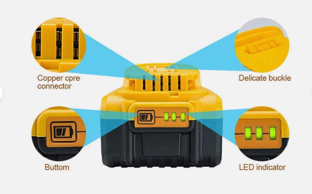 Акумулаторна батерия 18V 8Ah Li ion съвместима с DeWalt