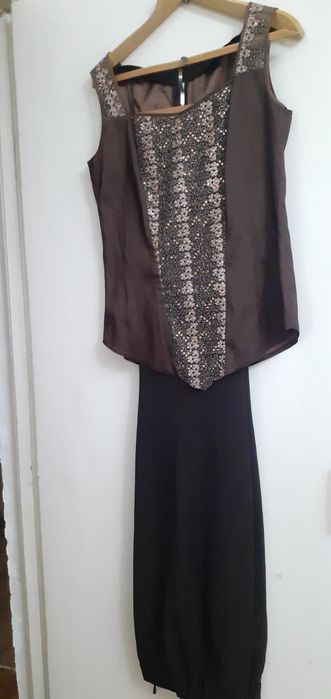 Продается нарядный костюм женский брючный тройка..48 размер