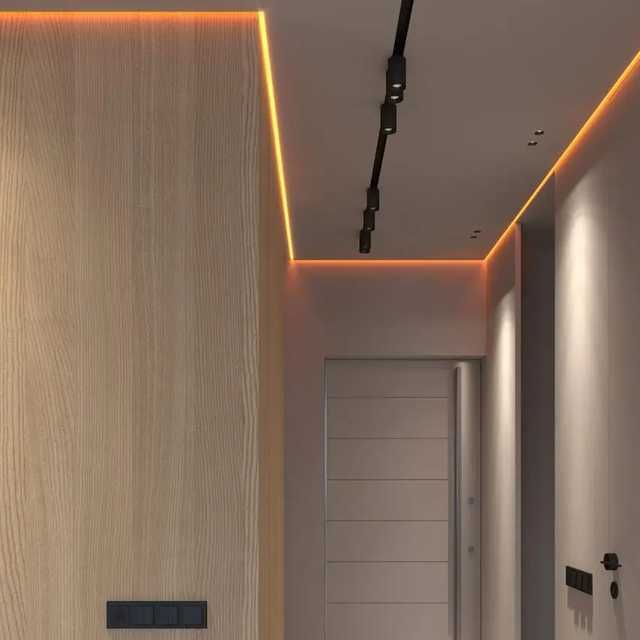 Теневой профиль для гипсокартона с подсветкой