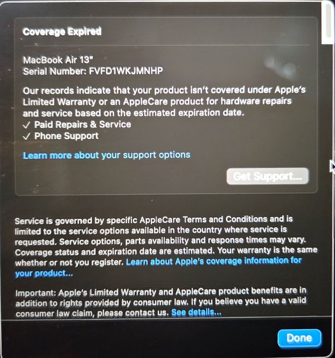 Vand MacBook Air Retina 13' 2020