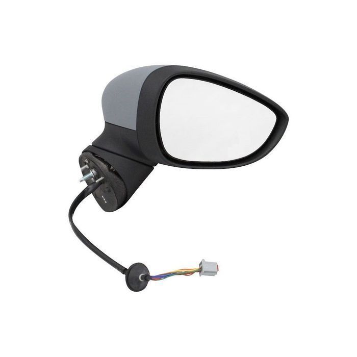 Oglinda exterioara Ford Fiesta 2008-2013 partea dreapta 6pini, cu semnalizare, crom convex carcasa prevopsita grunduita reglare electrica cu incalzire