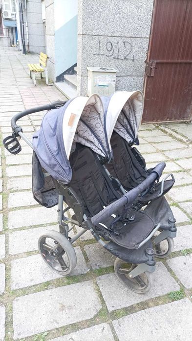 Зимна Детска количка за близнаци