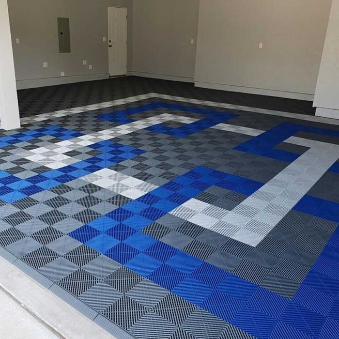 Pardoseala Modulara Garaj Service Albastru Blue Made in Romania