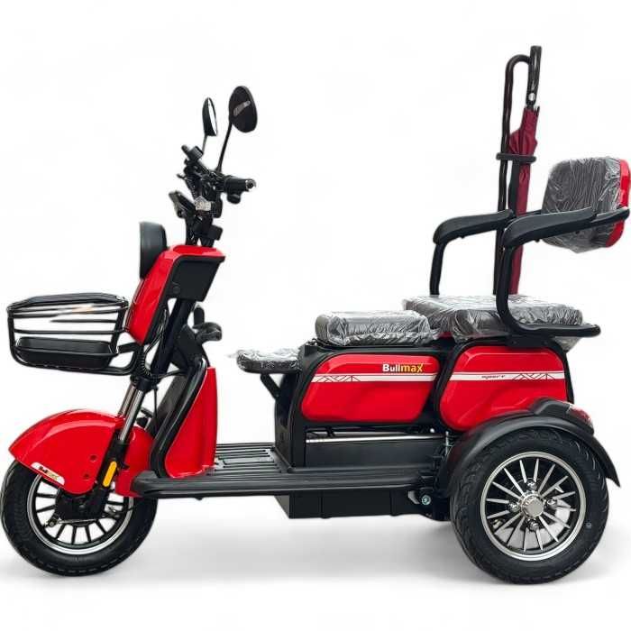 Триместна електрическа триколка С2+ 1500W, 5 батерии, 3 скорости