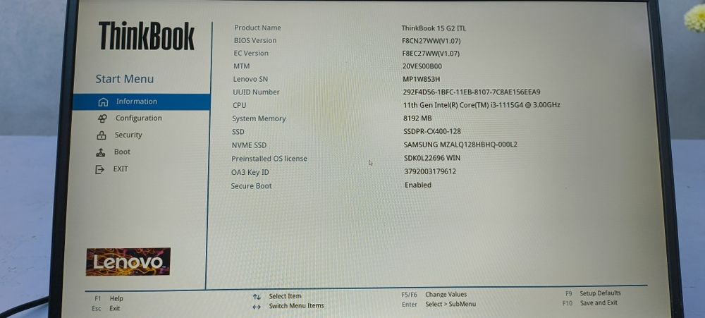 Lenovo ThinkBook 15 G2 ITL – i3 Gen 11 / 8GB RAM / 256GB SSD