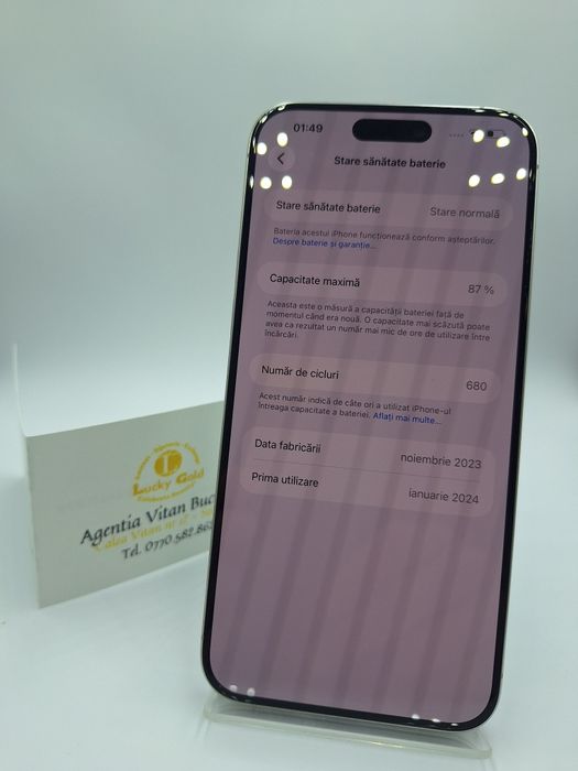 Iphone 15 Pro Max 256 Gb 87% Bat / Factura / Garantie #51371