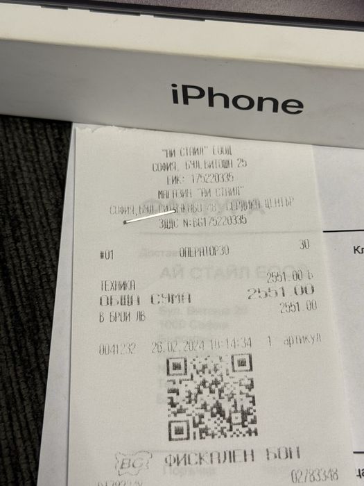 ***КАТО НОВ 128GB iPhone 15 Pro 5G iStyle Гаранция до 2027 Black