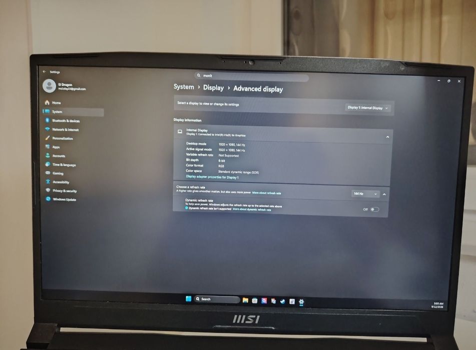 Vand laptop gaming MSI pulse gl76  12uek