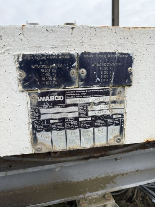 Vand trailer 30 de tone Wabco