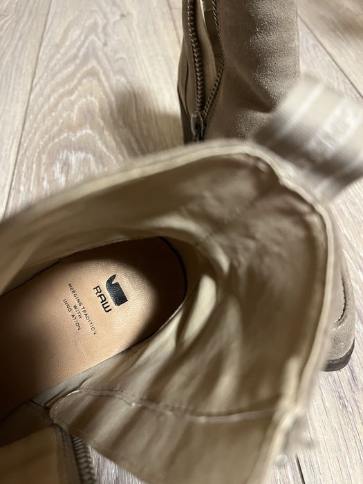 Дамски боти на ток естествен велур G Star Raw номер 40