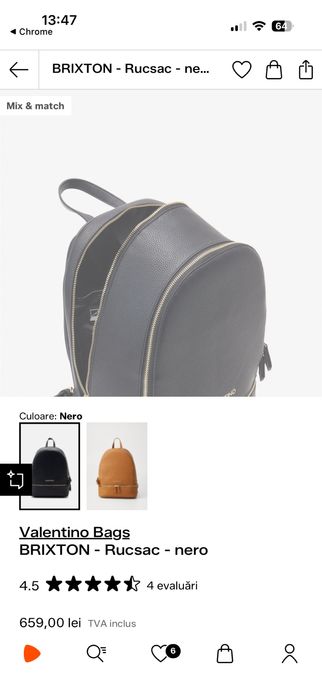 Rucsac Valentino nou cu eticheta